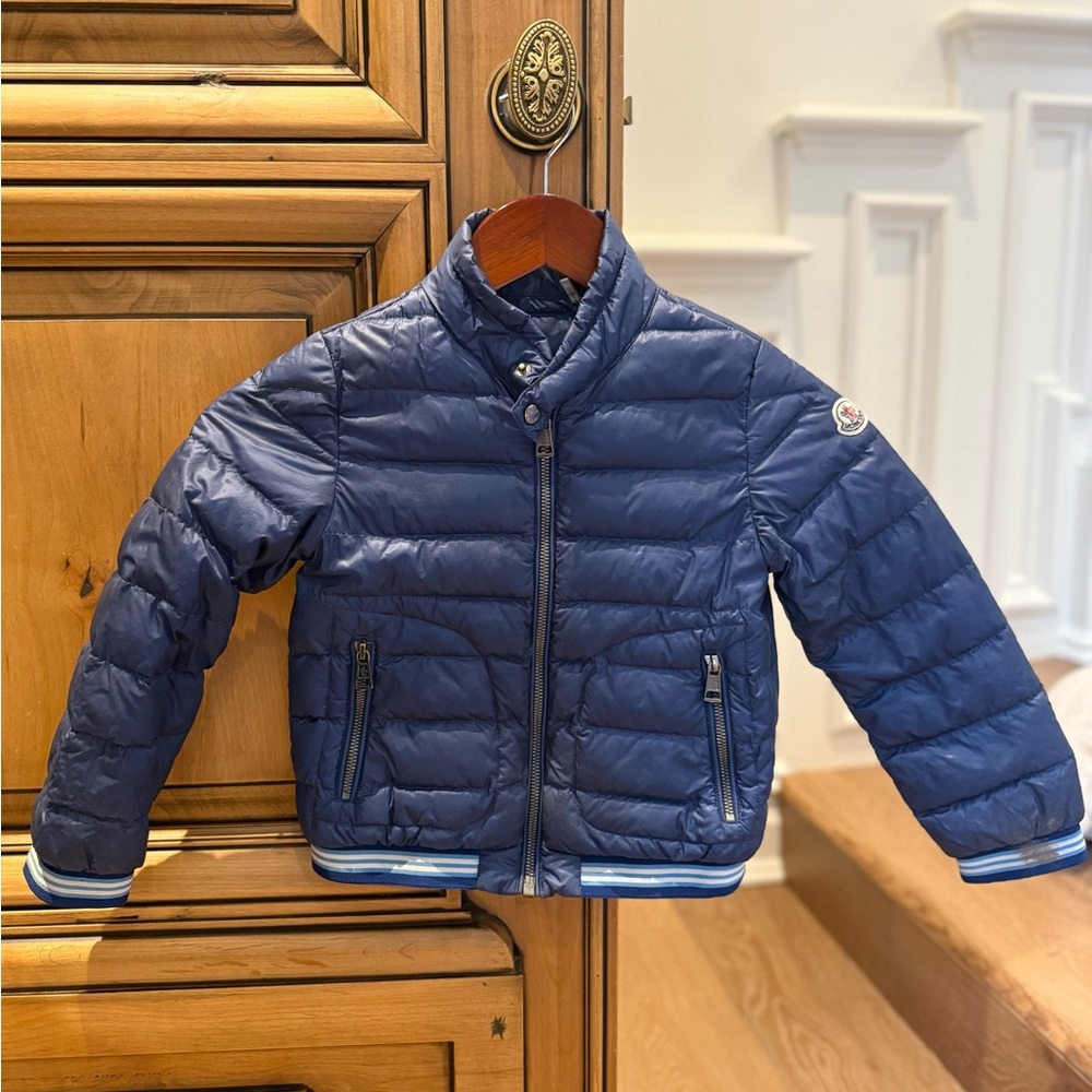 Moncler Kids Blue Puffer Jacket